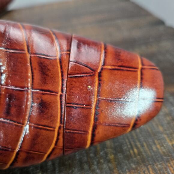 Veronica Beard Cecile Croc-Embossed Womens Size 7 M Tall Boots Sepia Brown - Picture 12 of 12